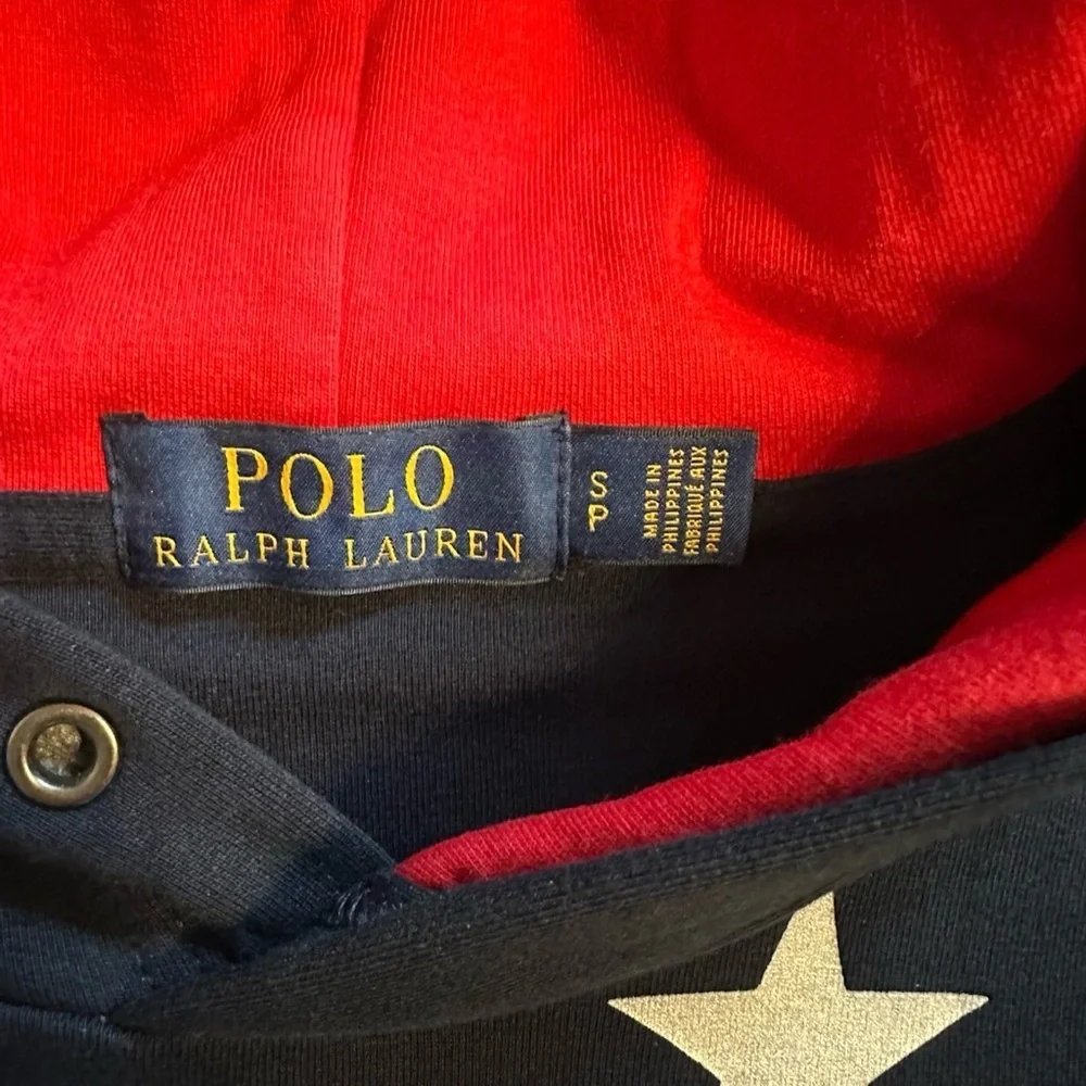Polo Ralph Lauren Navy Star Pattern Hoodie - Picture 2 of 4